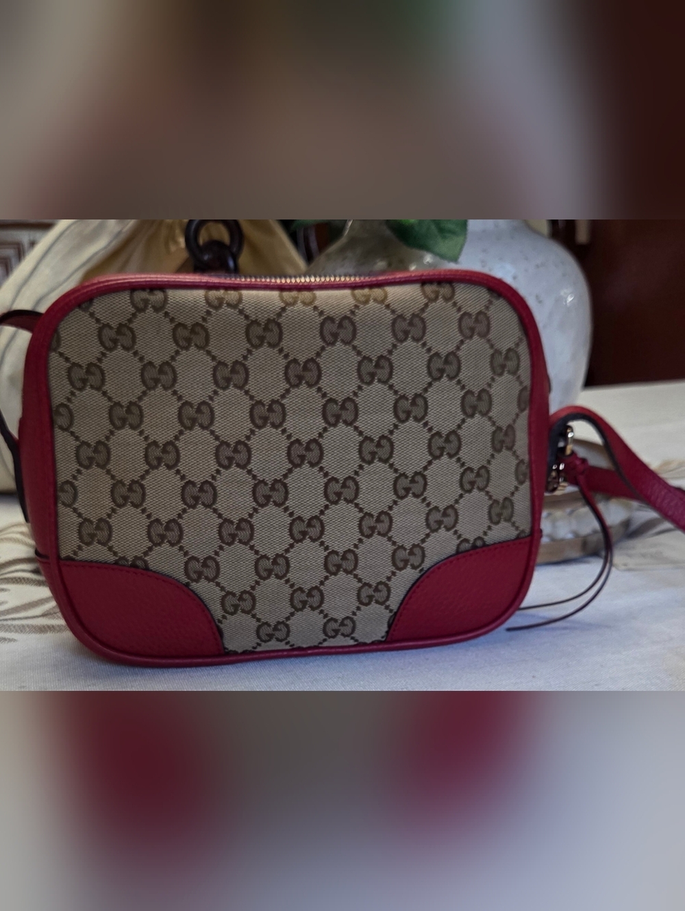 Gucci Bree Crossbody GG Red Leather Bag